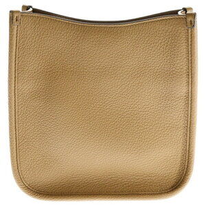 Prada Triangle Soft Shoulder Bag Dino Plate Vitello Brown Logo Leather